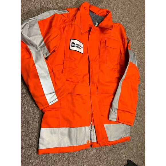 MTA Metro North Railroad Fire Resistant Jacket Made In USA Men’s Size Large VTG - Picture 9 of 13